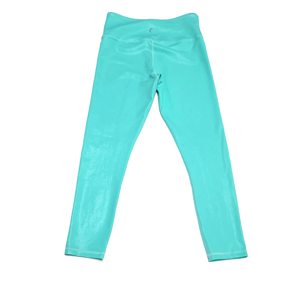 Zyia Active Light n Tight 7/8 leggings turquoise metallic women's 6-8 high-rise - Picture 3 of 5